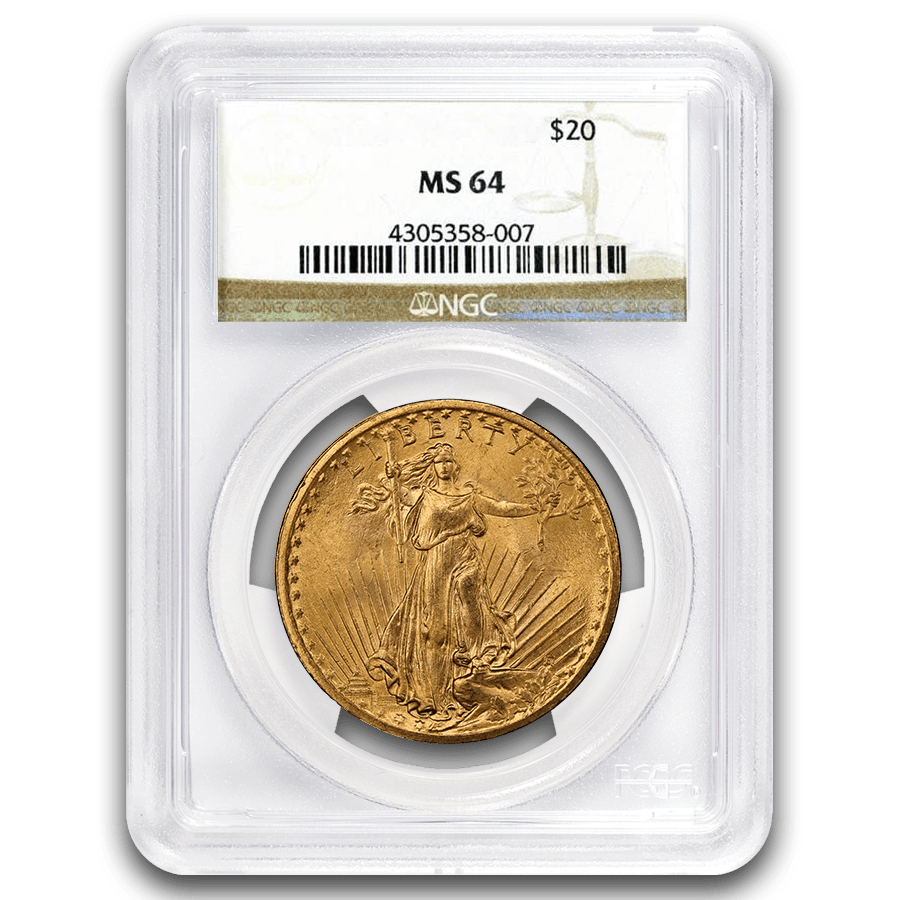 20 US Dollars Gold Coin - MS-64 NGC - St. Gaudens Double Eagle Mixed Years — photo 1
