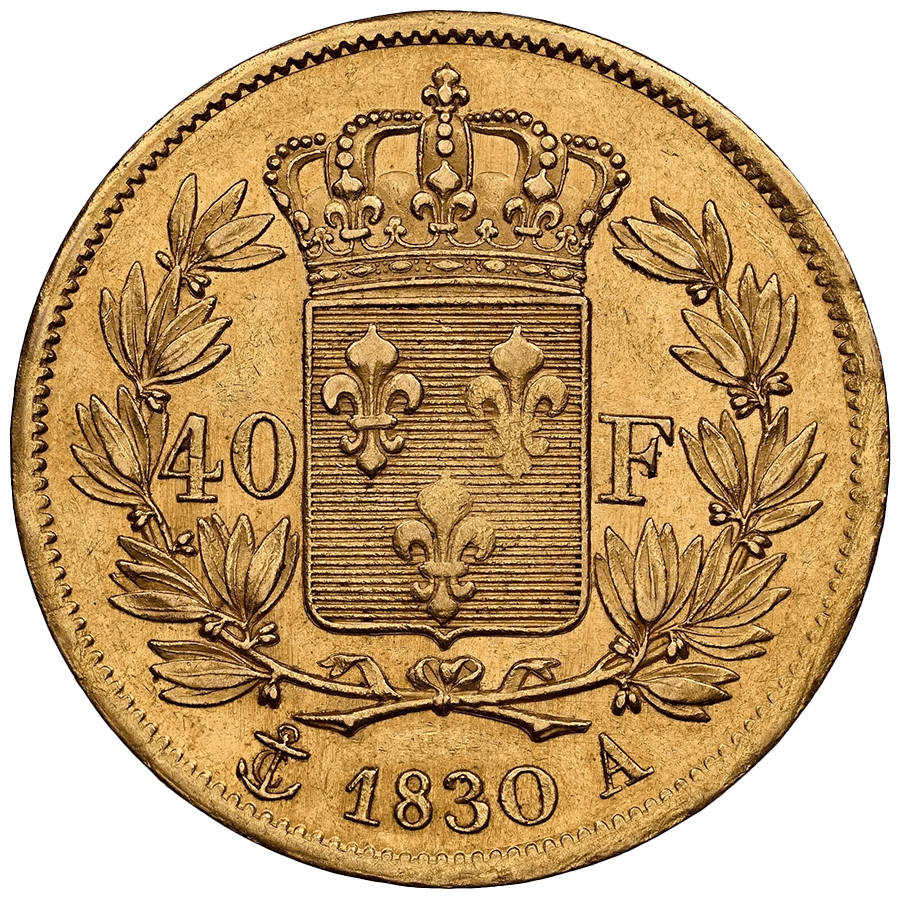 40 French Francs Gold Coin - 1824-1830 Charles X  thumbnail 2