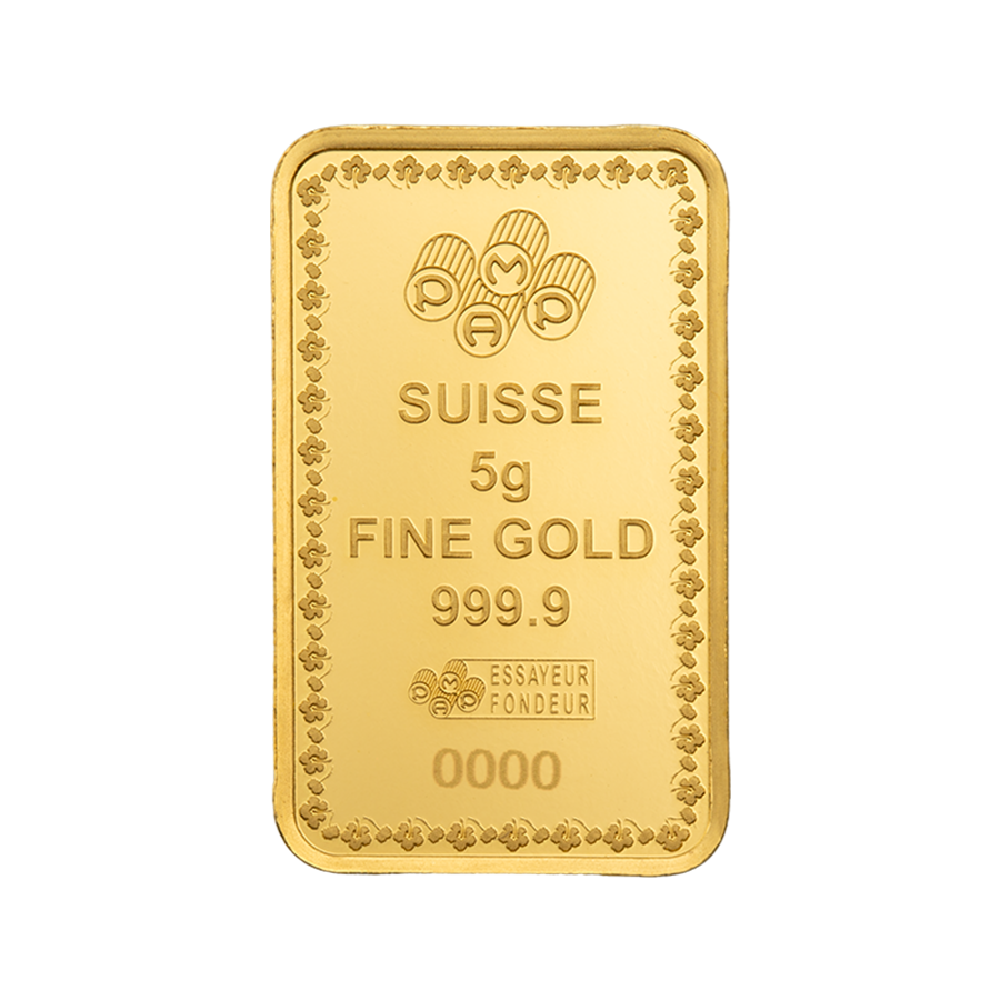 5 gram Gold Bar - Diwali Lakshmi Sacred Cow thumbnail 4