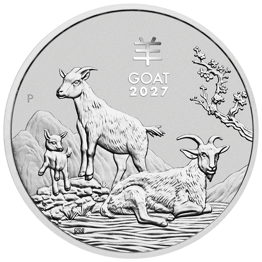 1/2 ounce Silver Coin - Australian Lunar Goat 2027 — photo 1