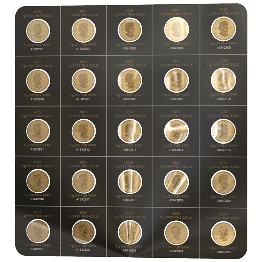 25x1 gram Maplegram Gold Coin - Maple Leaf Elizabeth II 2023 thumbnail 5