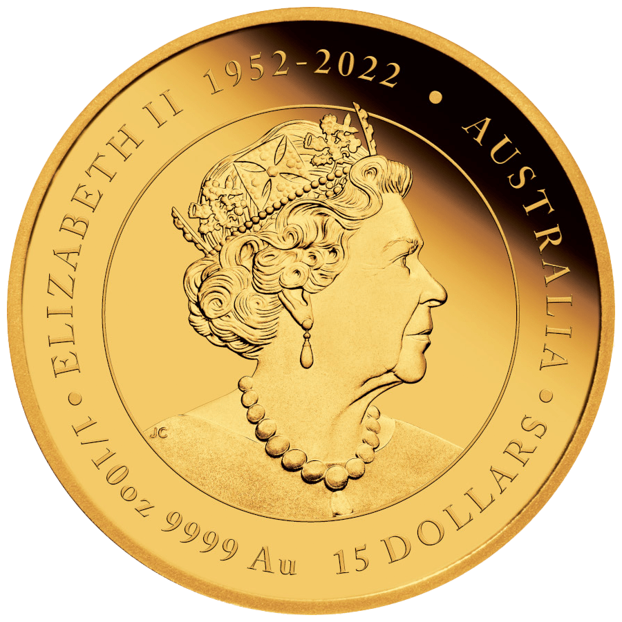 1/10 ounce Gold Coin - Australia Lunar Dragon 2024 thumbnail 2