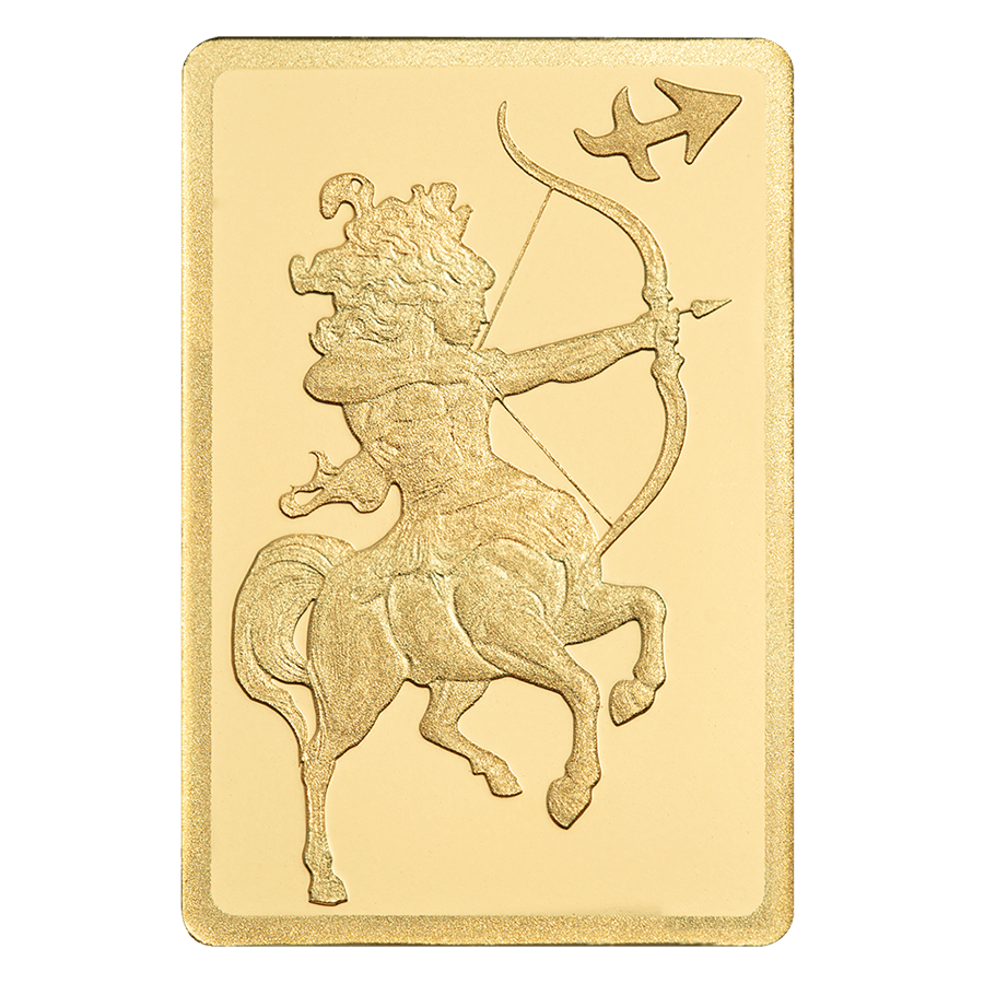 0.5 gram Gold Bar - Zodiac Sagittarius thumbnail 3