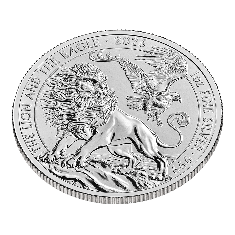 1 ounce Silver Coin - The Lion and the Eagle 2026 thumbnail 3