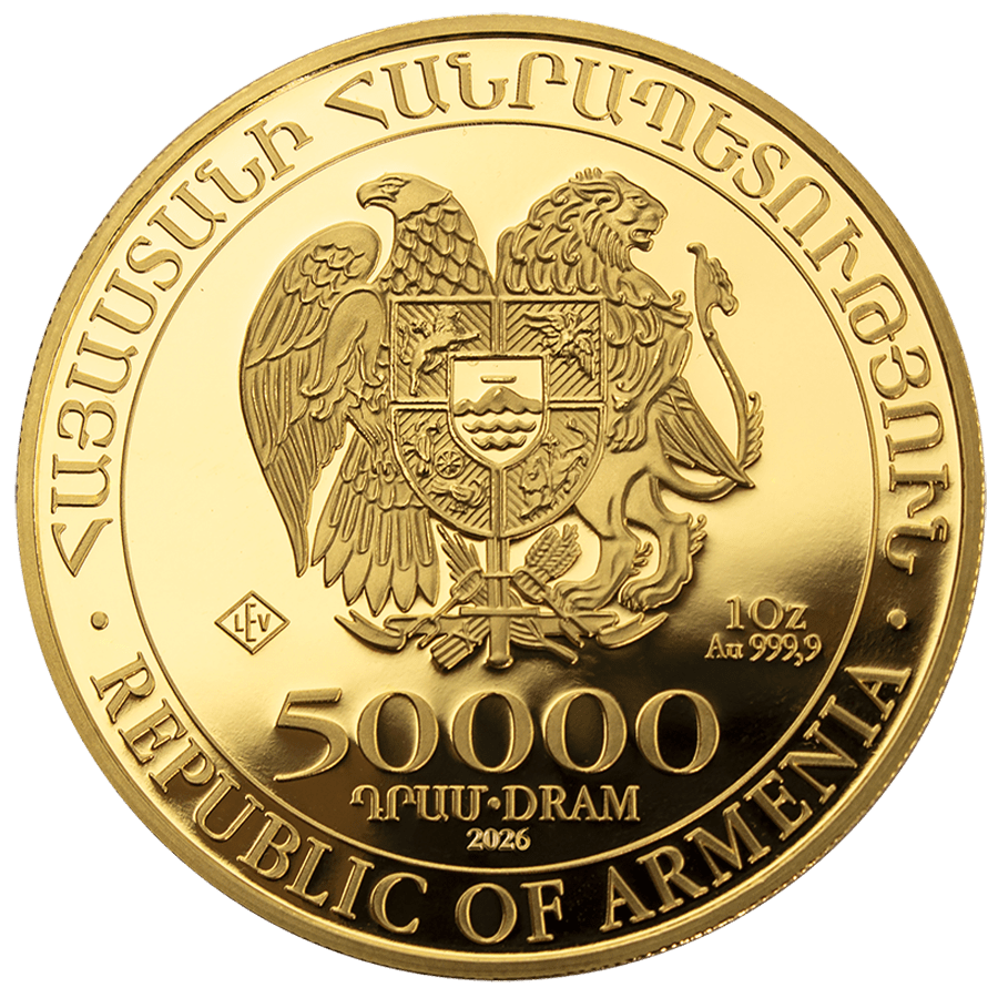 1 ounce Gold Coin - Armenia Noah's Ark 2026 thumbnail 4