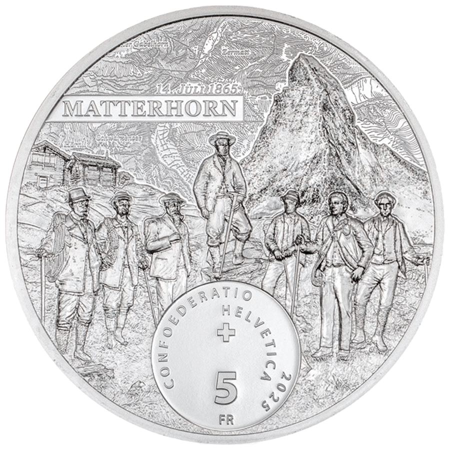 1 ounce Silver Coin - Switzerland Matterhorn Colored Proof 2025 thumbnail 2