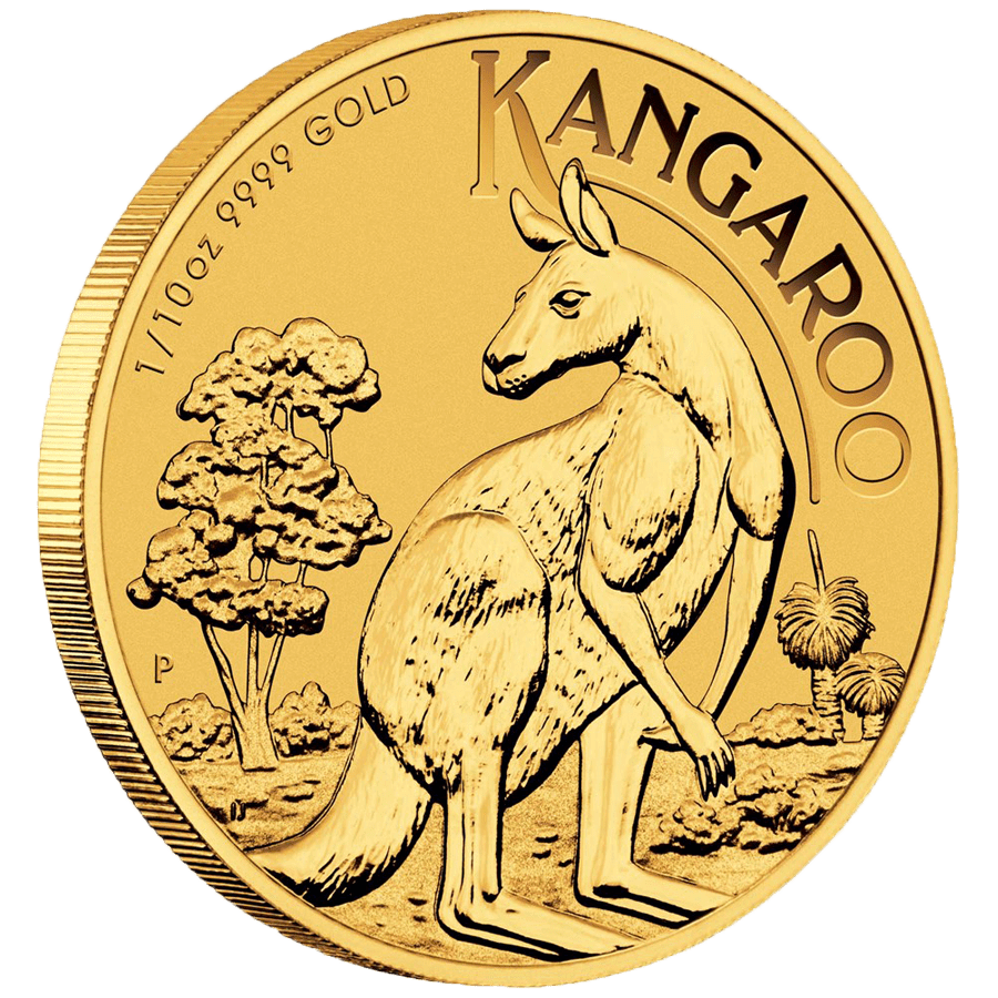 1/10 Gold Coin - Perth Mint Kangaroo - Mixed Years thumbnail 3