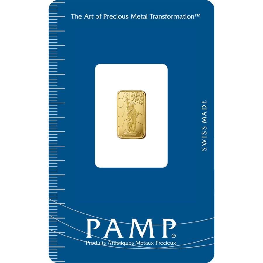 Invest in 1 gram Fine Gold Liberty - PAMP Swiss - Pack Front