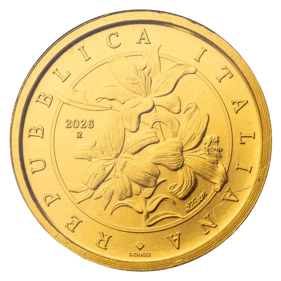 1/10 ounce Gold Coin - Flora Italy 2026 - The Lily thumbnail 3