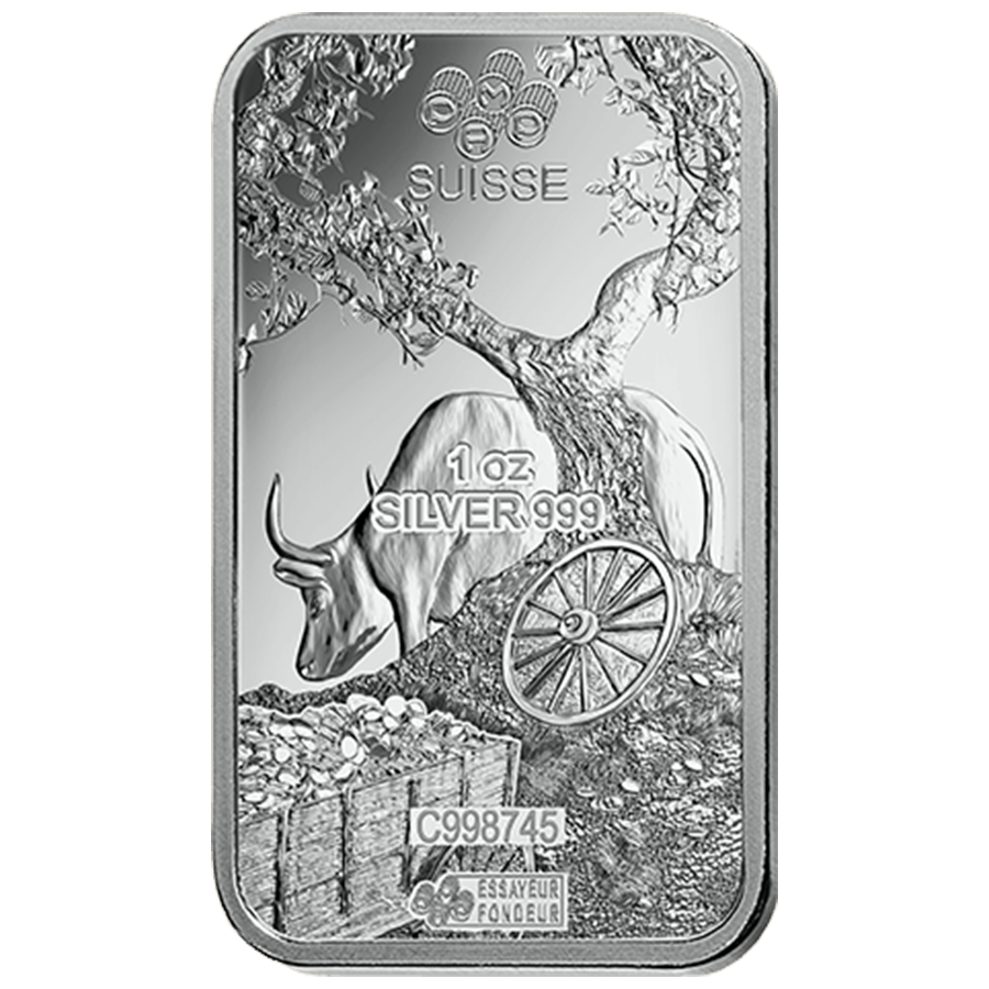 1 ounce Silver Bar - PAMP Suisse Lunar Ox thumbnail 4