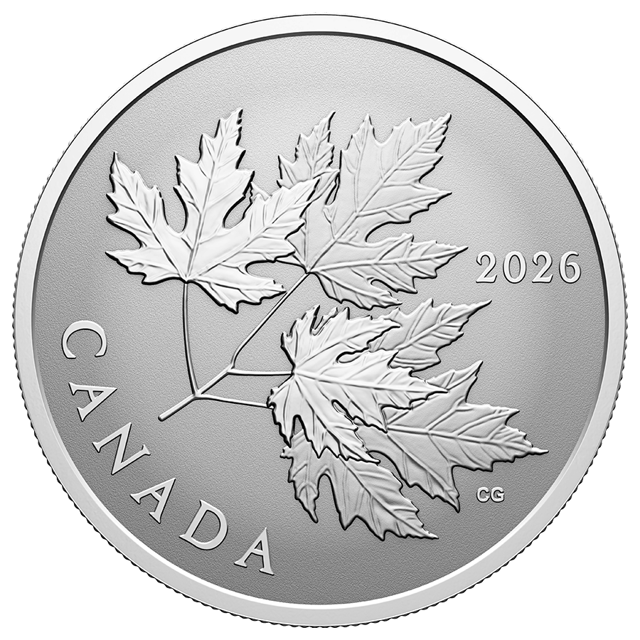 1/2 ounce Silver Coin - Gleaming Maple Leaves — photo 1