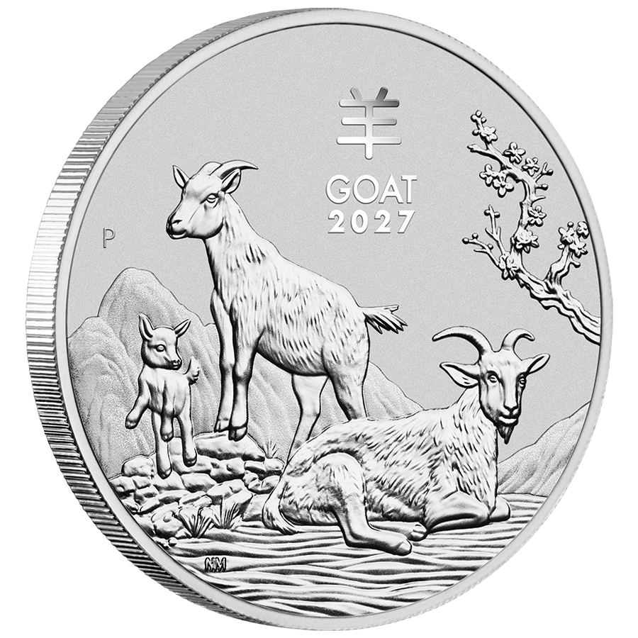 1 kg Silver Coin - Australian Lunar Goat 2027 thumbnail 3