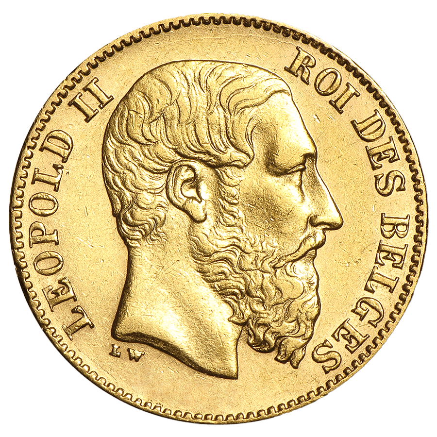 20 Francs Gold Coin -  Leopold II - Mixed Years — photo 1