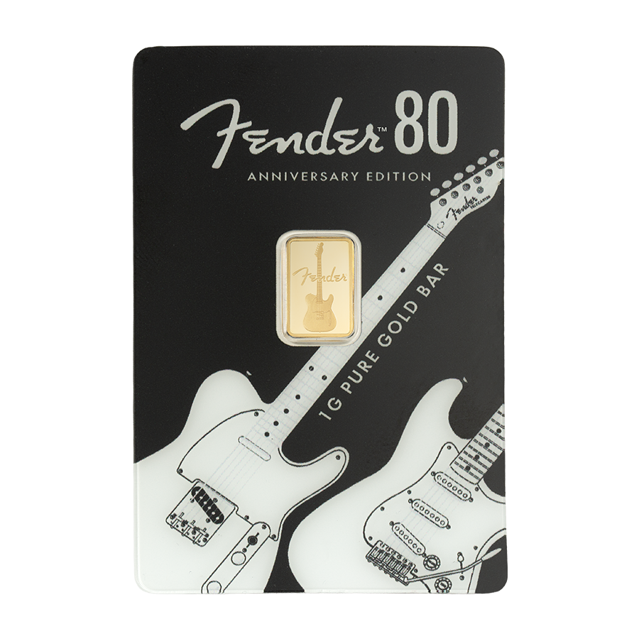 1 gram Gold Bar - Fender 80th anniversary — photo 1