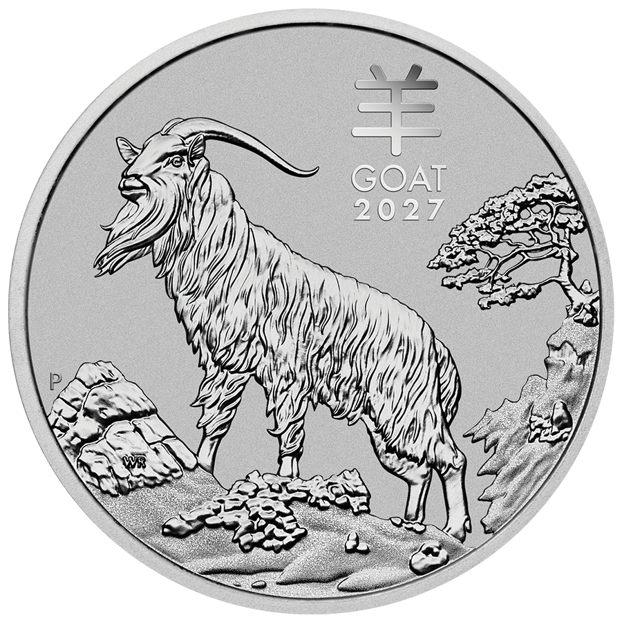 1 ounce Platinum Coin - Australian Lunar Goat 2027 — photo 1