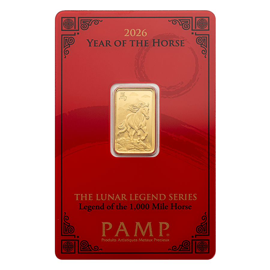 5 gram Gold Bar - PAMP Suisse Lunar Horse 2026 — photo 1