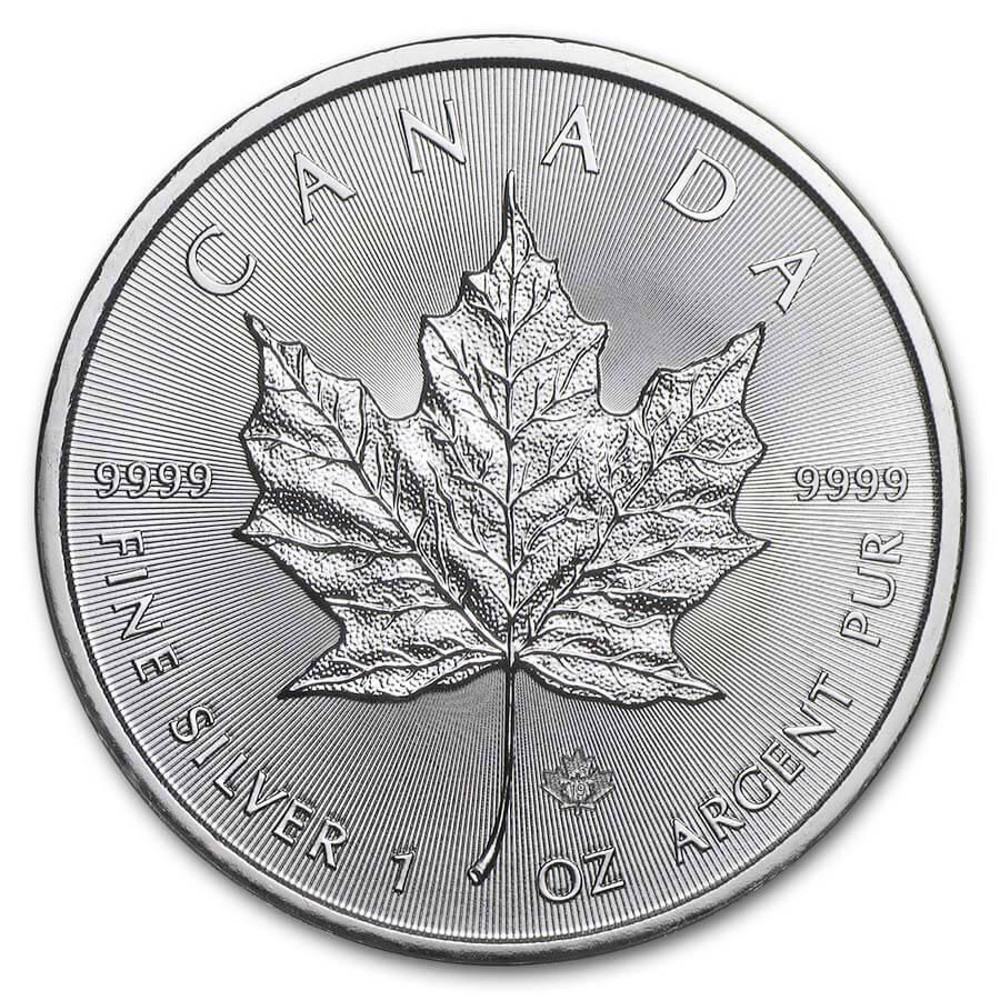 25 Coins Silver Tube - Maple Leaf - Mixed Years thumbnail 2