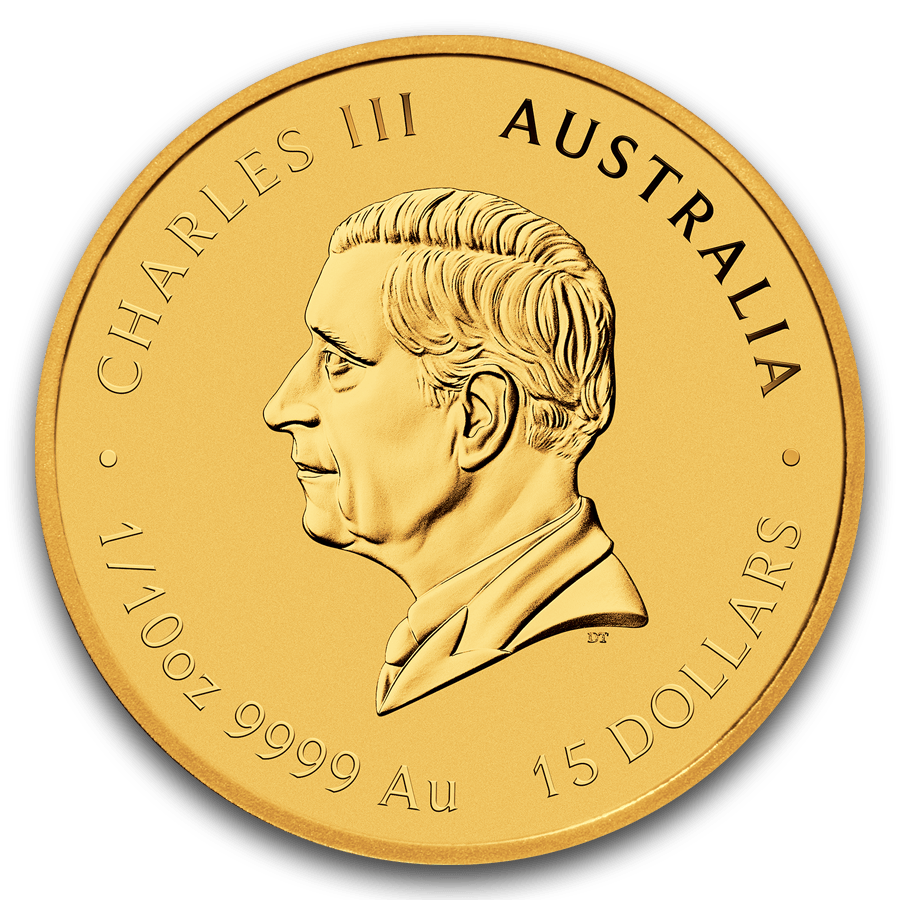 1/10 ounce Gold Coin -  Australia Lunar Snake BU 2025 (Series III) thumbnail 2