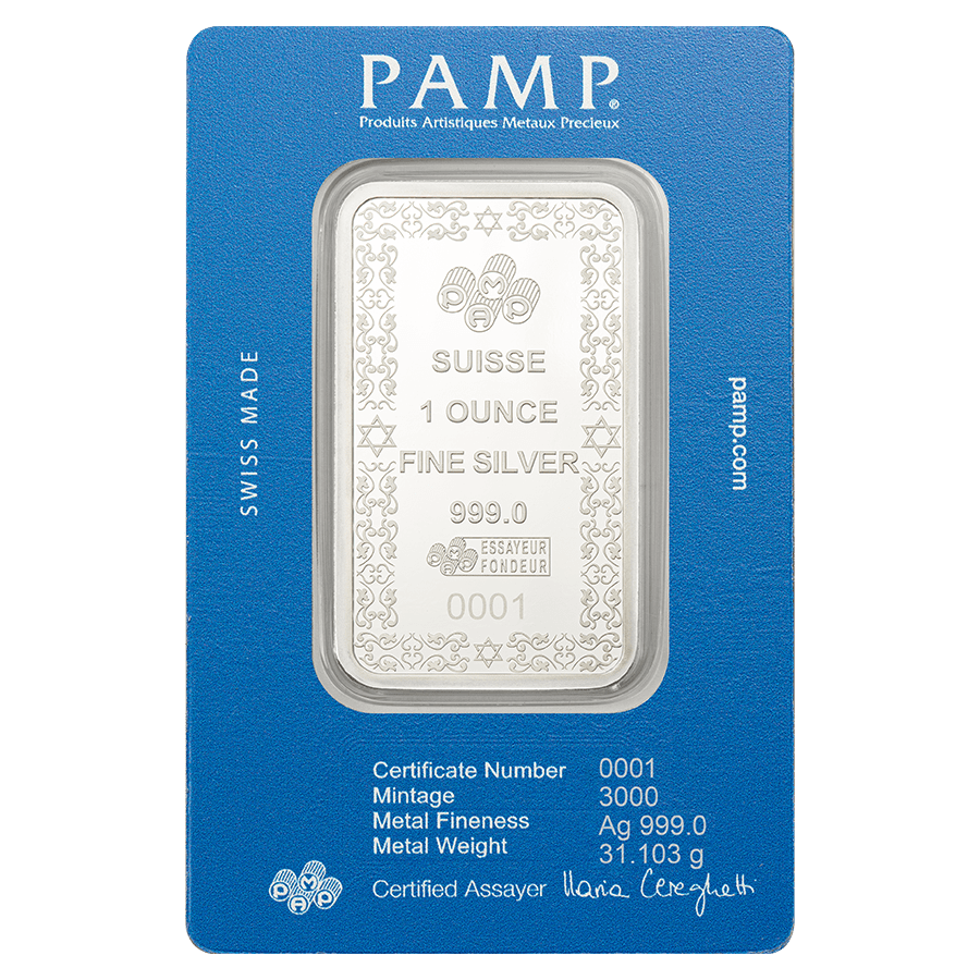 1 ounce Silver Bar - Star of David thumbnail 2