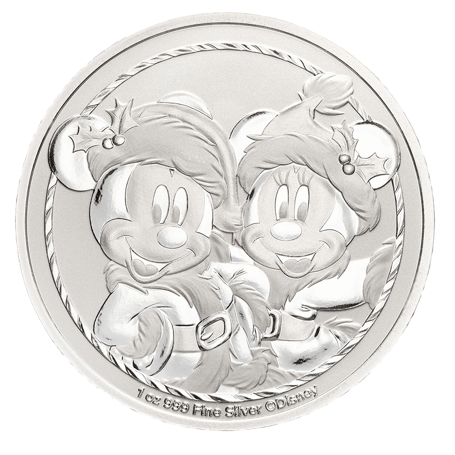1 ounce Silver Coin - Mickey & Minnie Christmas 2024 — photo 1