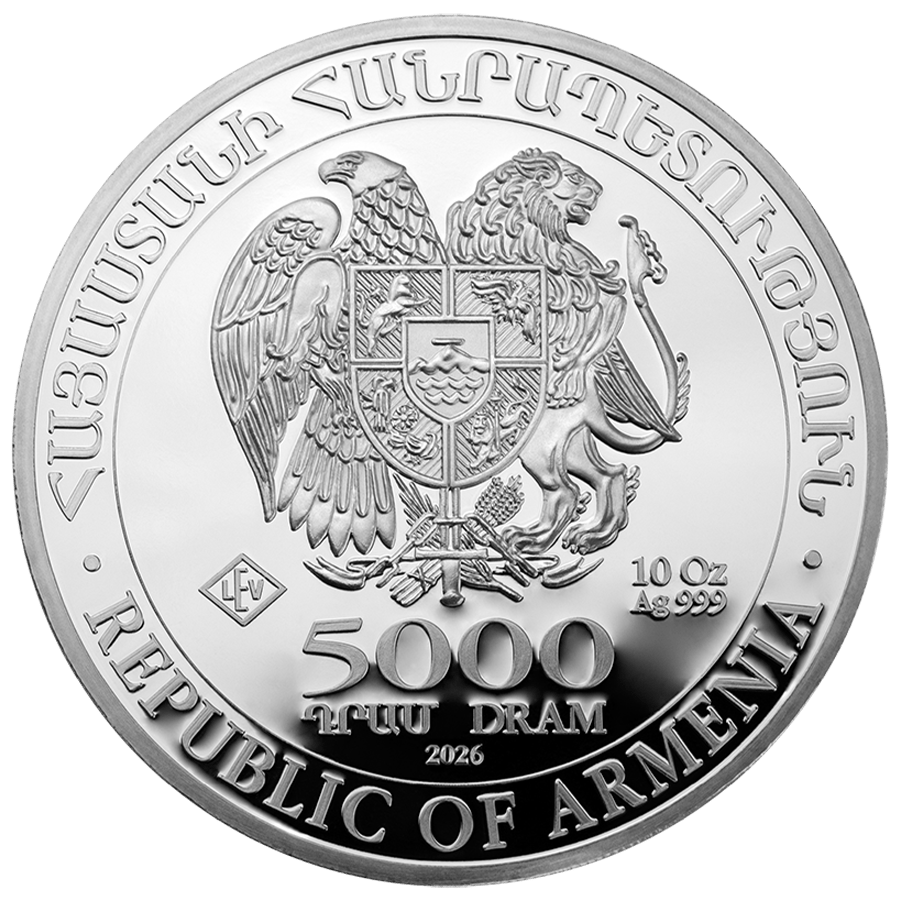 10 ounce Silver Coin - Armenia Noah's Ark 2026 thumbnail 2
