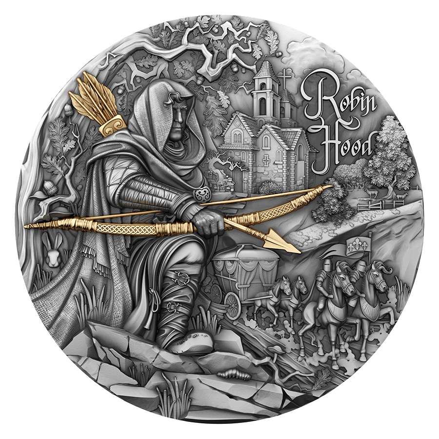2 ounce Silver Coin - Robin Hood — photo 1