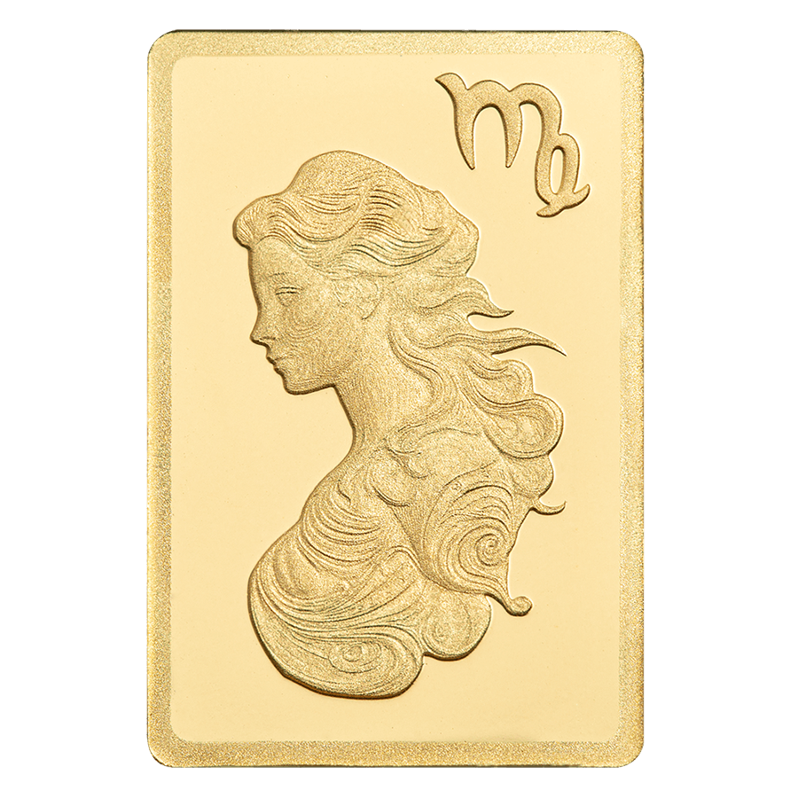 0.5 gram Gold Bar - Zodiac Virgo thumbnail 3