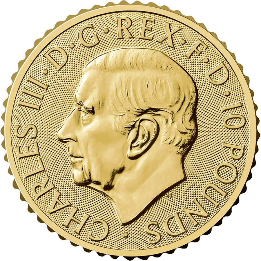 1/10 ounce Gold Coin - Britannia Charles 2025 thumbnail 2
