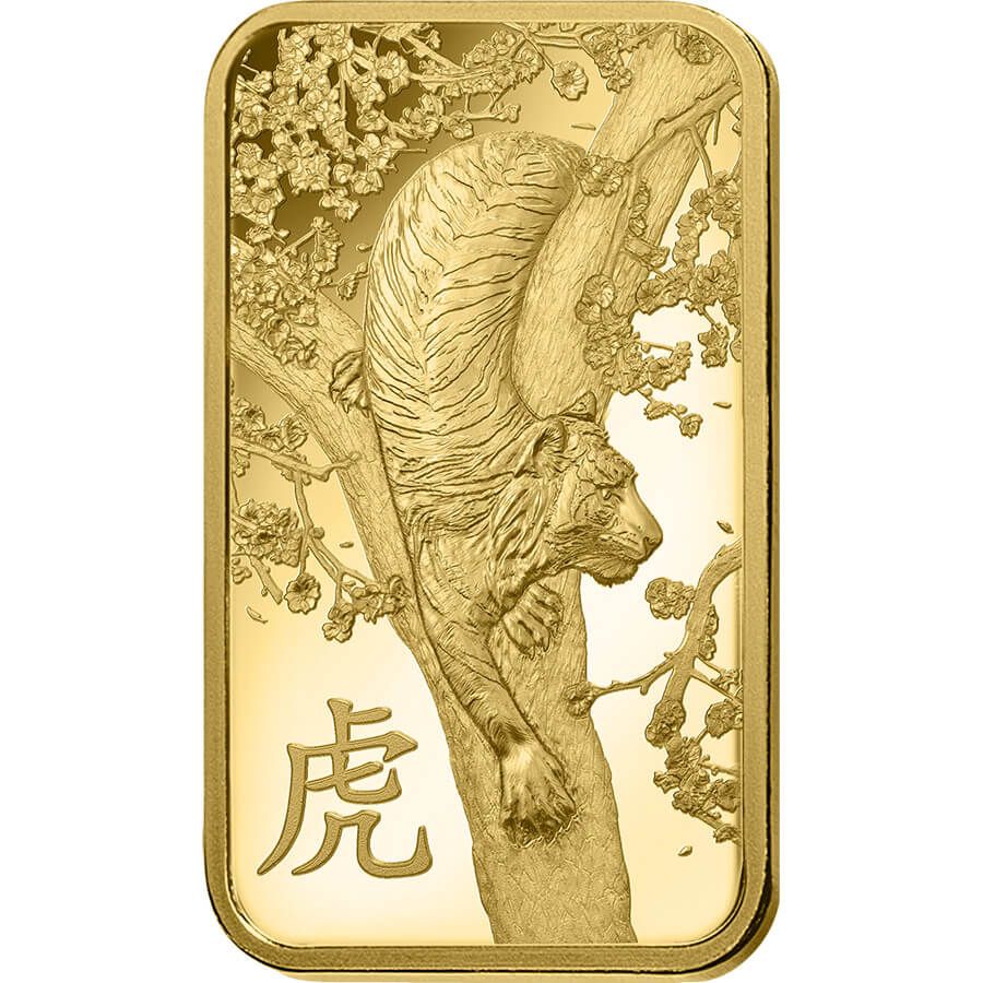 5 gram Gold Bar - PAMP Suisse Lunar Tiger thumbnail 3