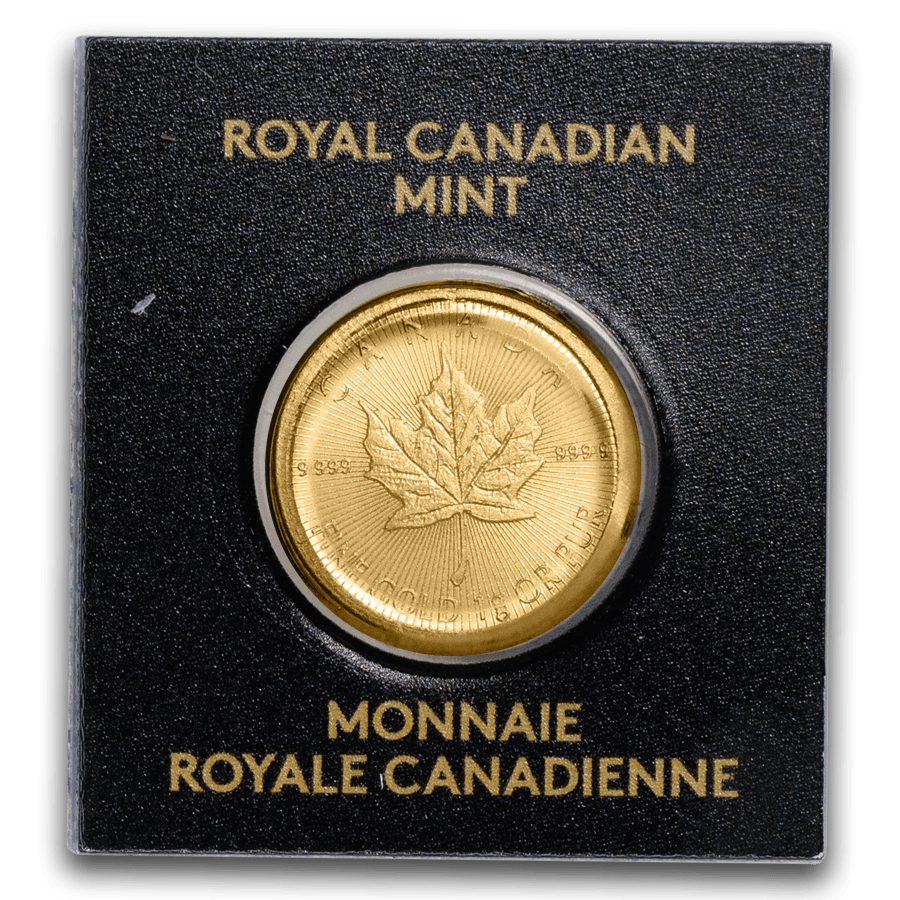 1 gram Maplegram Gold Coin - Maple Leaf (Mixed Years) thumbnail 3