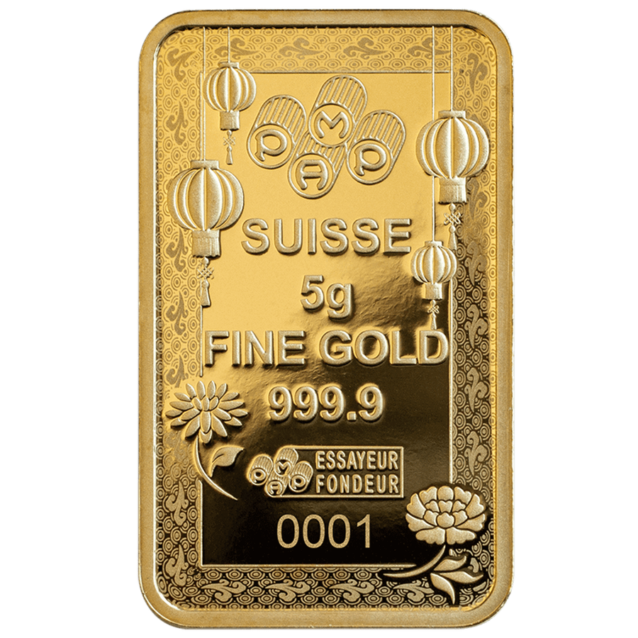 5 gram Gold Bar - Laughing Buddha - Good Luck thumbnail 3