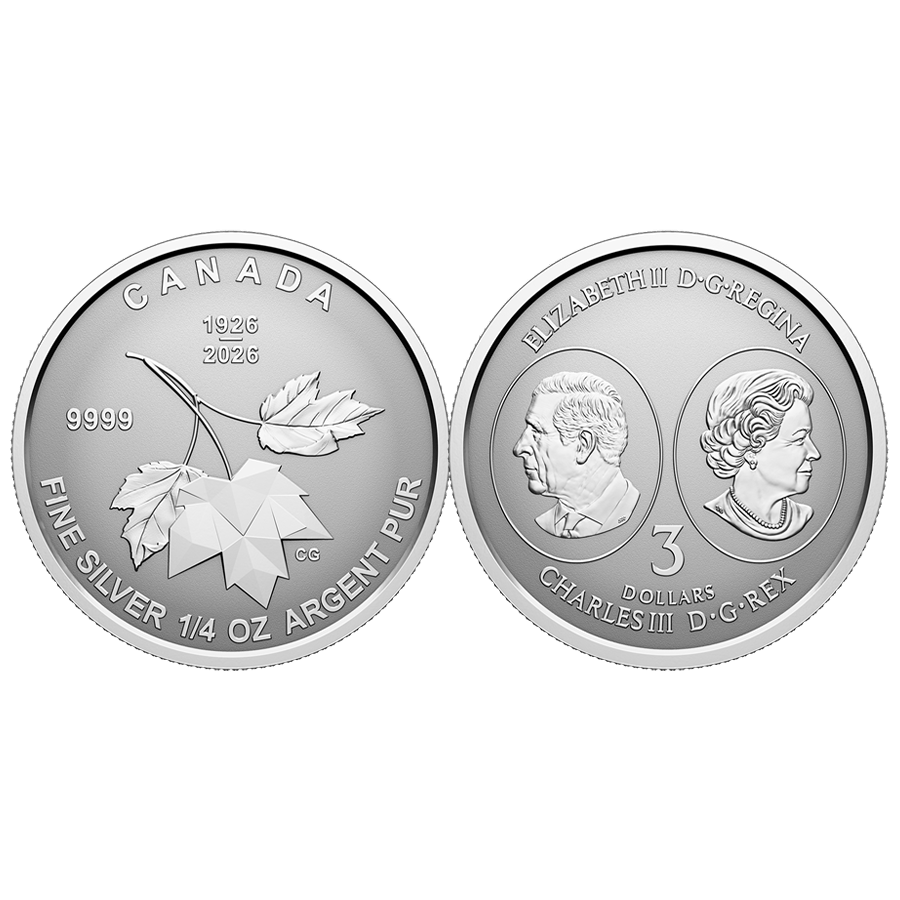 5 Coin Silver Set - Canada Maple Leaf 1/20 - 1 ounce 2026 thumbnail 5