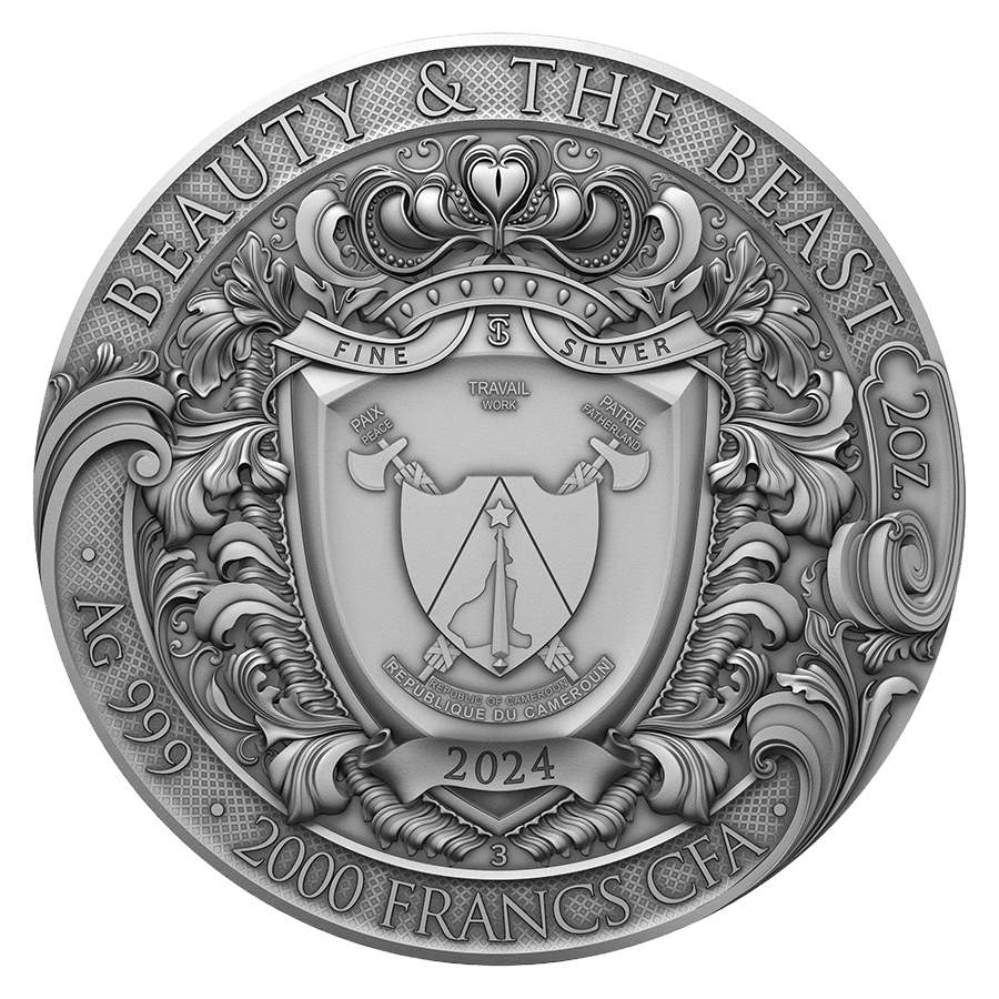 2 ounce Silver Coin - Beauty and the Beast thumbnail 2