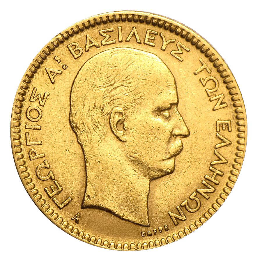 20 Drachmai Gold Coin - George 1 Greece - Mixed Years — photo 1