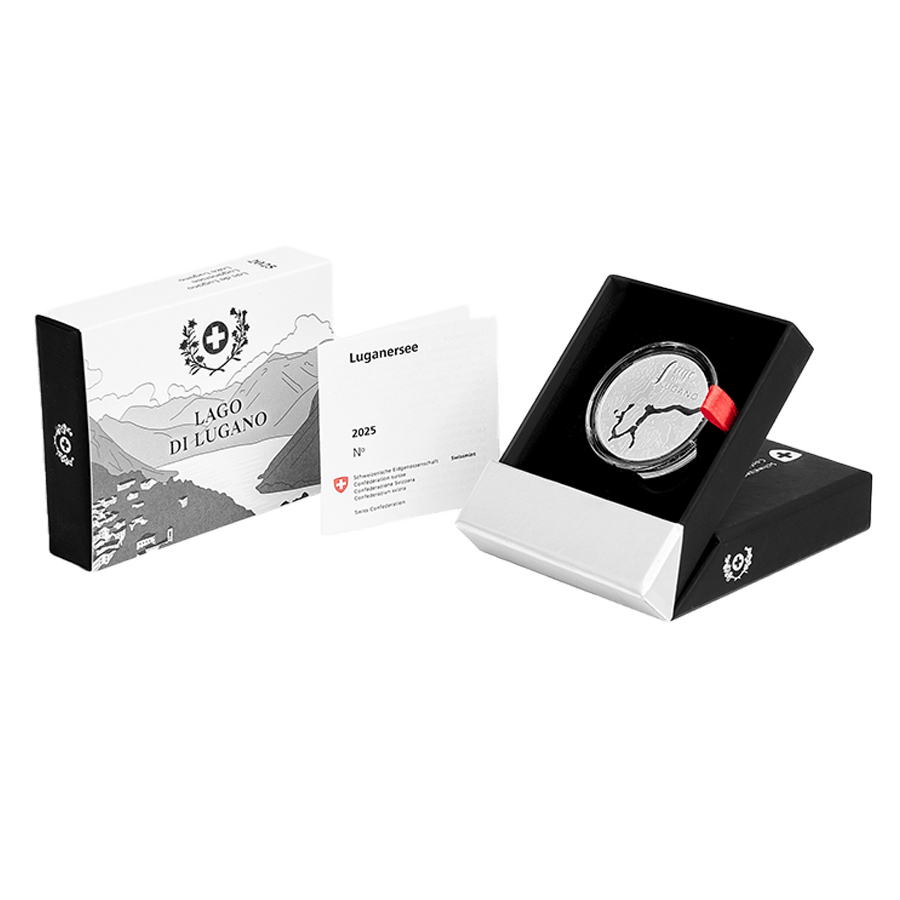 20 gram Silver Coin - Switzerland Lake Lugano Proof 2025 — photo 1