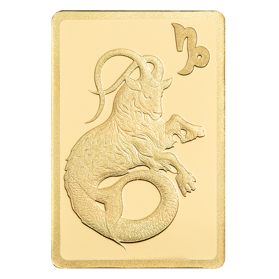 0.5 gram Gold Bar - Zodiac Capricorn thumbnail 3
