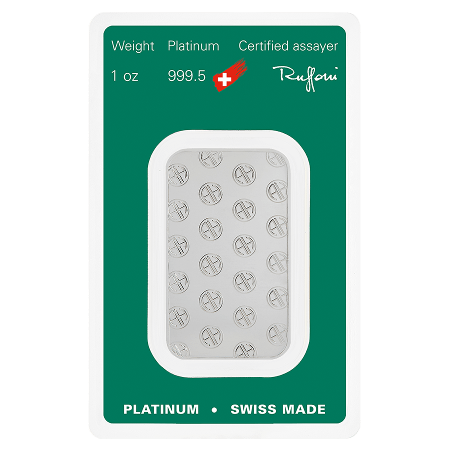 1 ounce Platinum Bar - Argor-Heraeus thumbnail 2