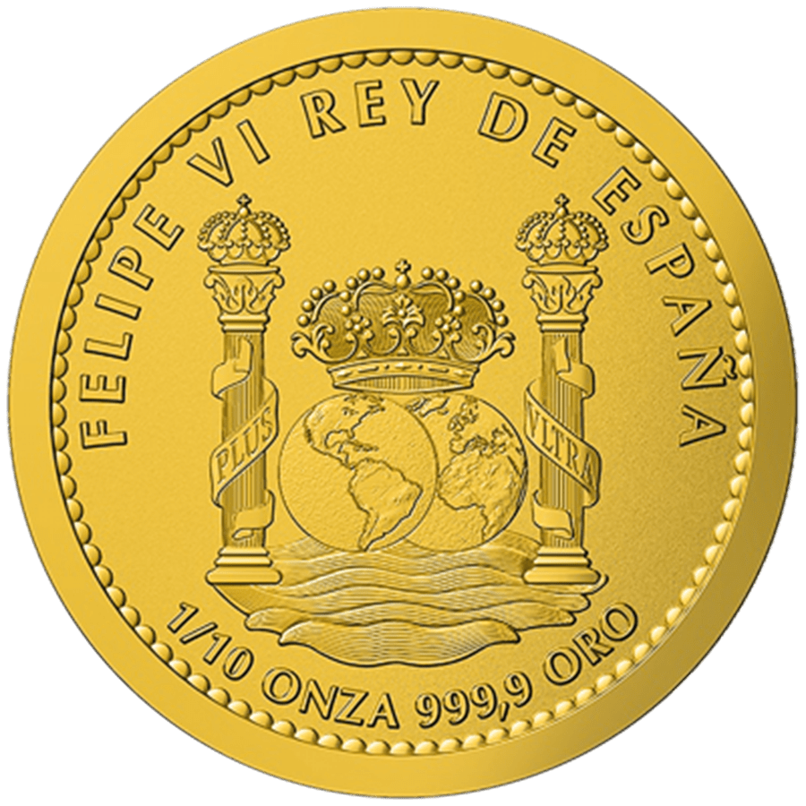 1/10 ounce Gold Coin - Spain Horse Reverse Proof 2024 thumbnail 2