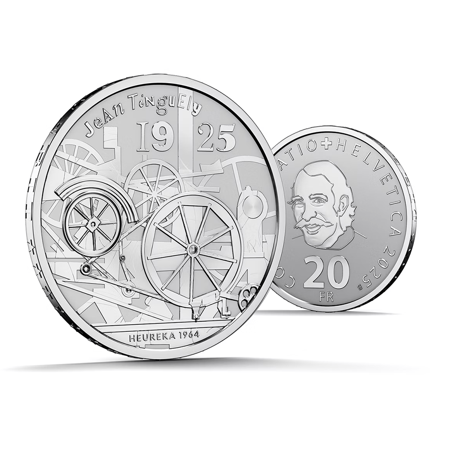 20 gram Silver Coin - Switzerland Jean Tinguely Proof 2025 thumbnail 4
