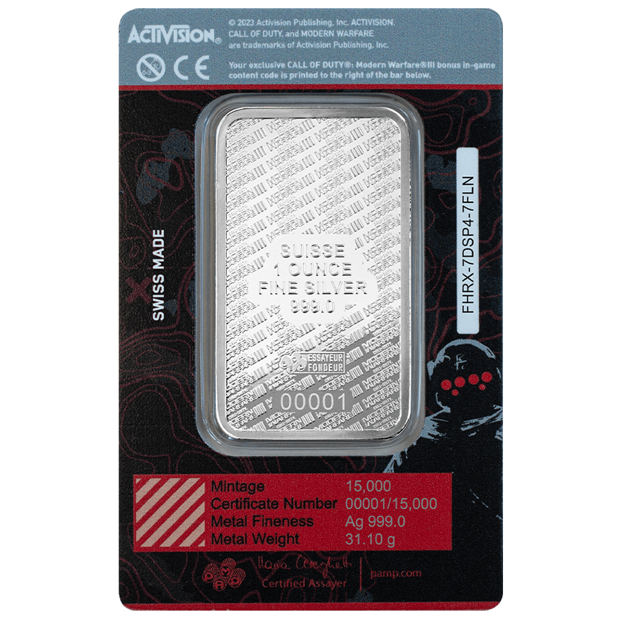 1 ounce Silver Bar - Call of Duty (with frame) thumbnail 8