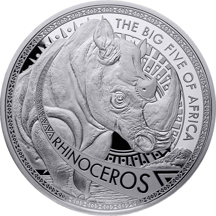 5x1 ounce Silver Coin Set - Big Five of Africa 2025 Proof Like thumbnail 3