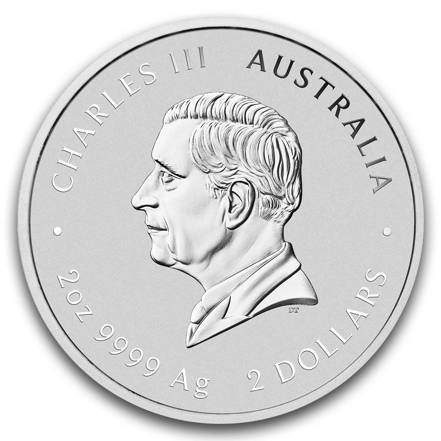 2 ounces Silver Coin -  Australia Lunar Snake BU 2025 (Series III) thumbnail 2
