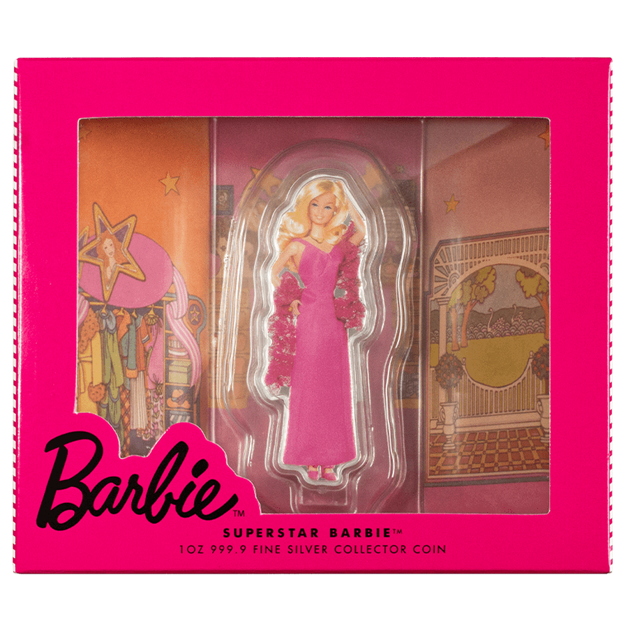 1 ounce Silver Coin I Love Barbie™ - Superstar Barbie™ thumbnail 4