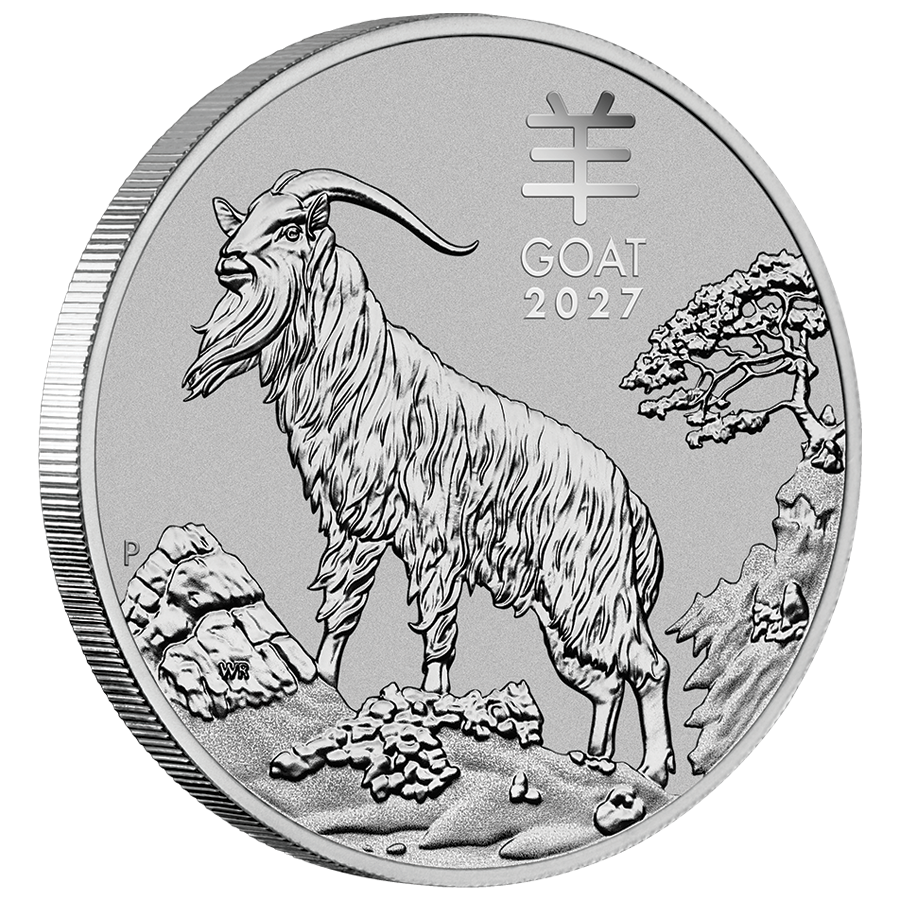 1 ounce Platinum Coin - Australian Lunar Goat 2027 thumbnail 3