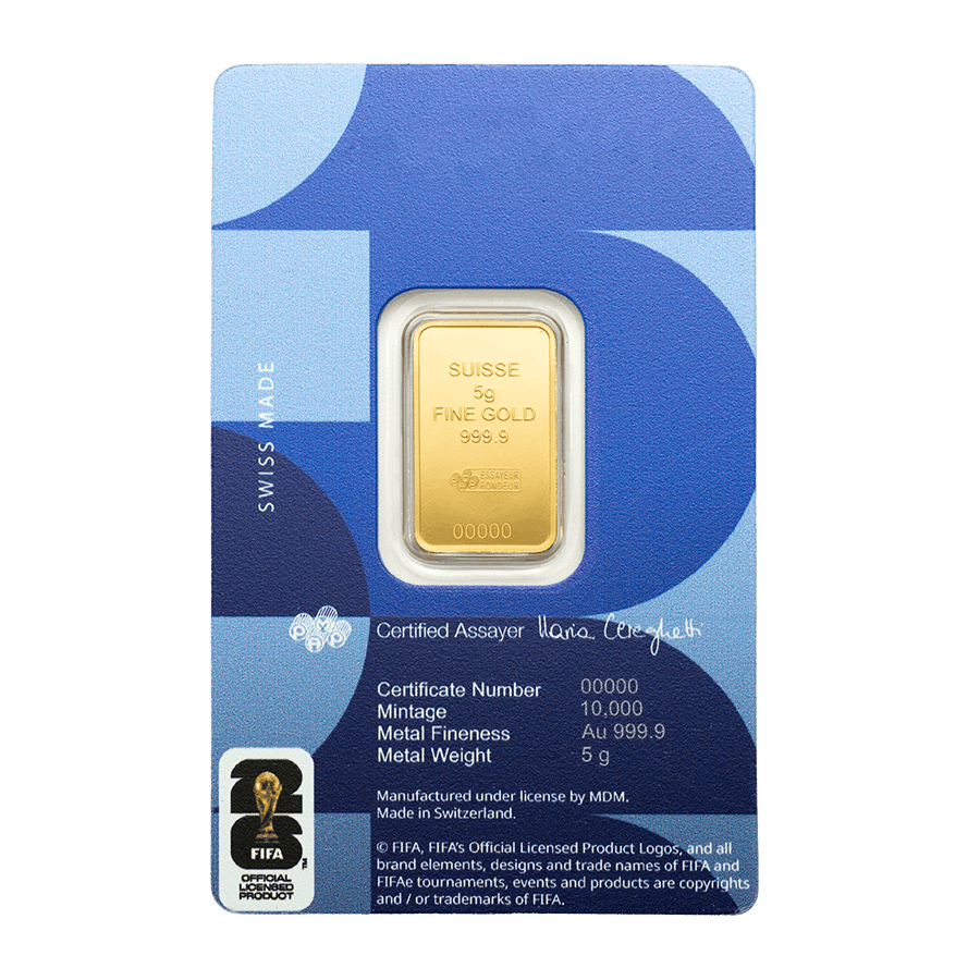 5 gram Gold Bar - PAMP Suisse FIFA World Cup 26™ thumbnail 2
