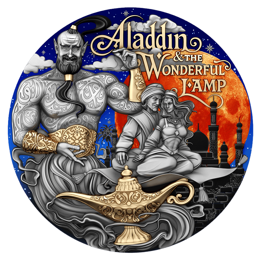 2 ounce Silver Coin - Aladdin — photo 1