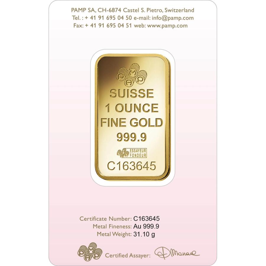 1 ounce Gold Bar  - PAMP Suisse Love Always thumbnail 2