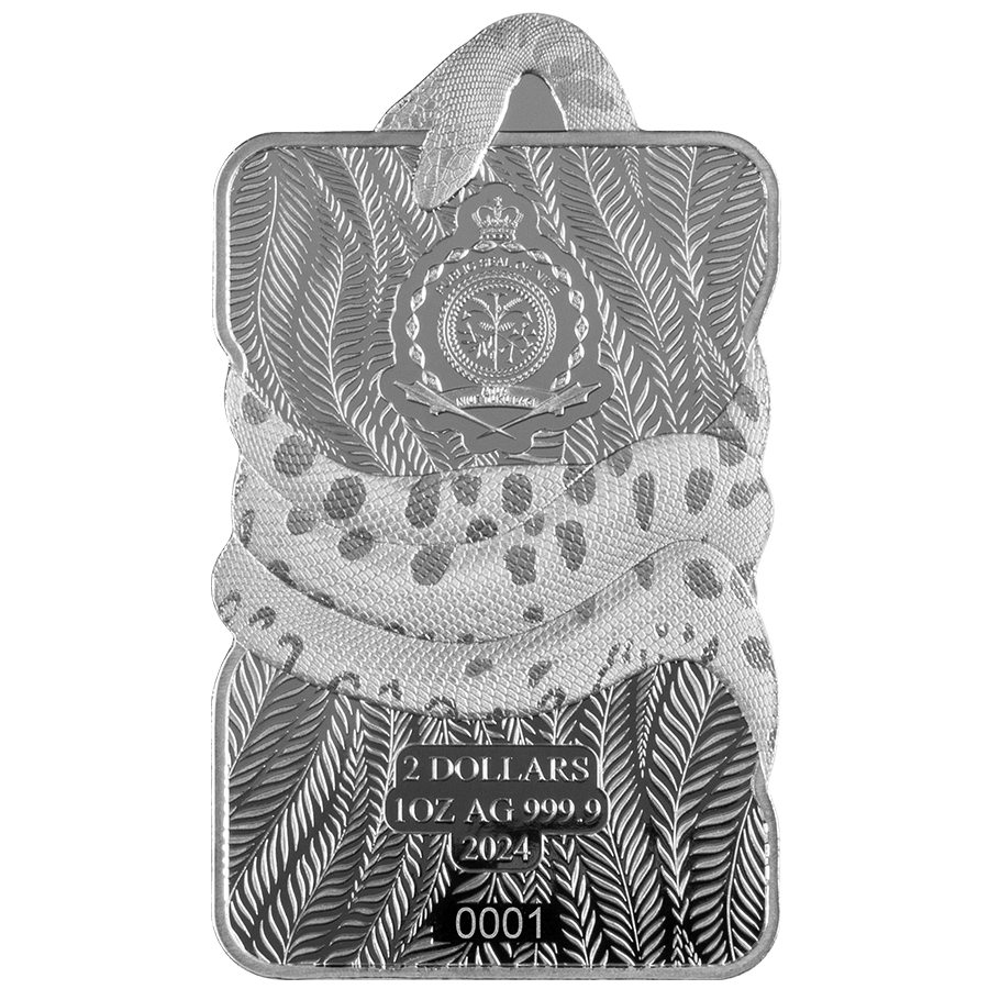 1 ounce Silver Bar - Nature's Grip - Green Anaconda thumbnail 4