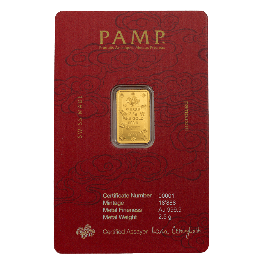 2.5 gram Gold Bar - Lucky Cat thumbnail 2