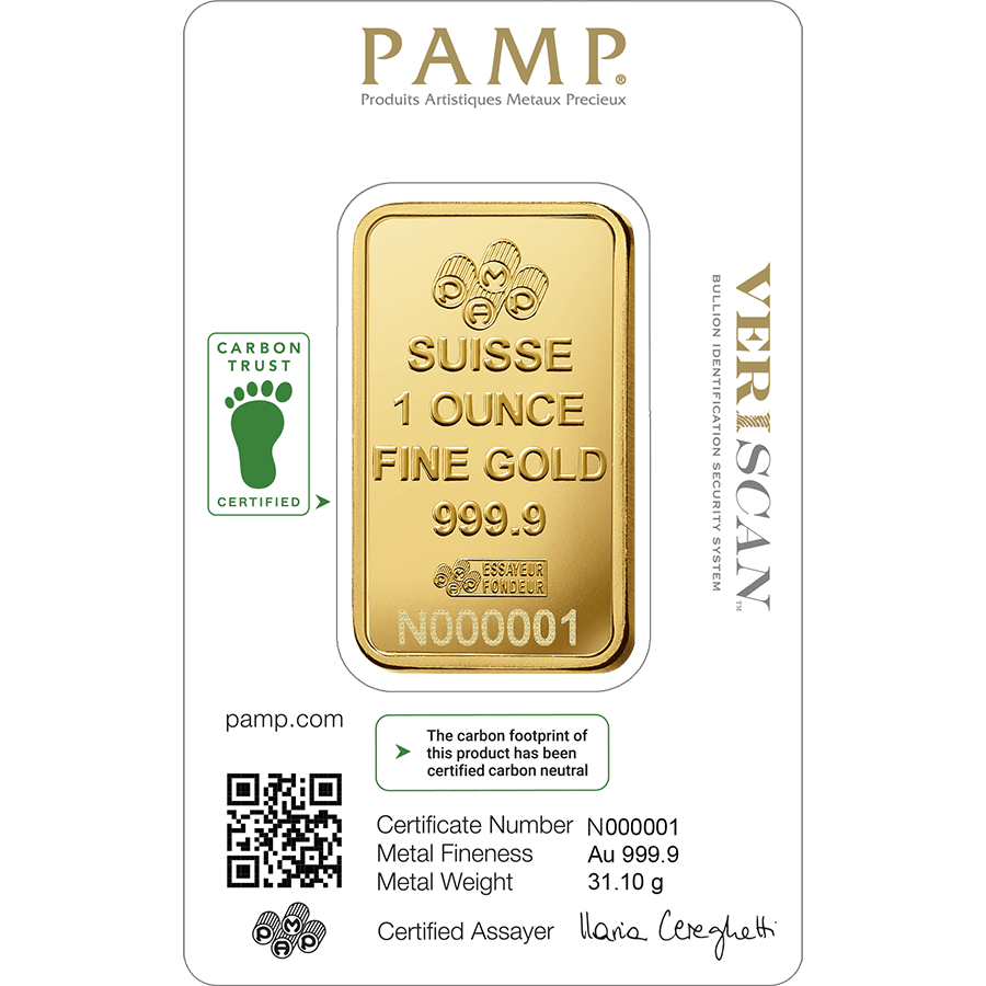 25 x 1 ounce Gold Bar Monster Box - Lady Fortuna - Carbon Neutral thumbnail 3